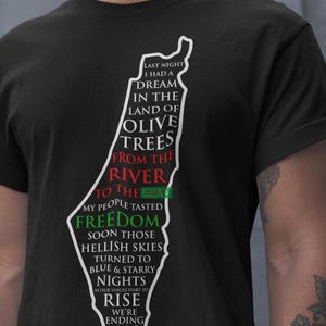 Last Night I Had A Dream Song T-shirt - Palestinian Gaza Support Tee