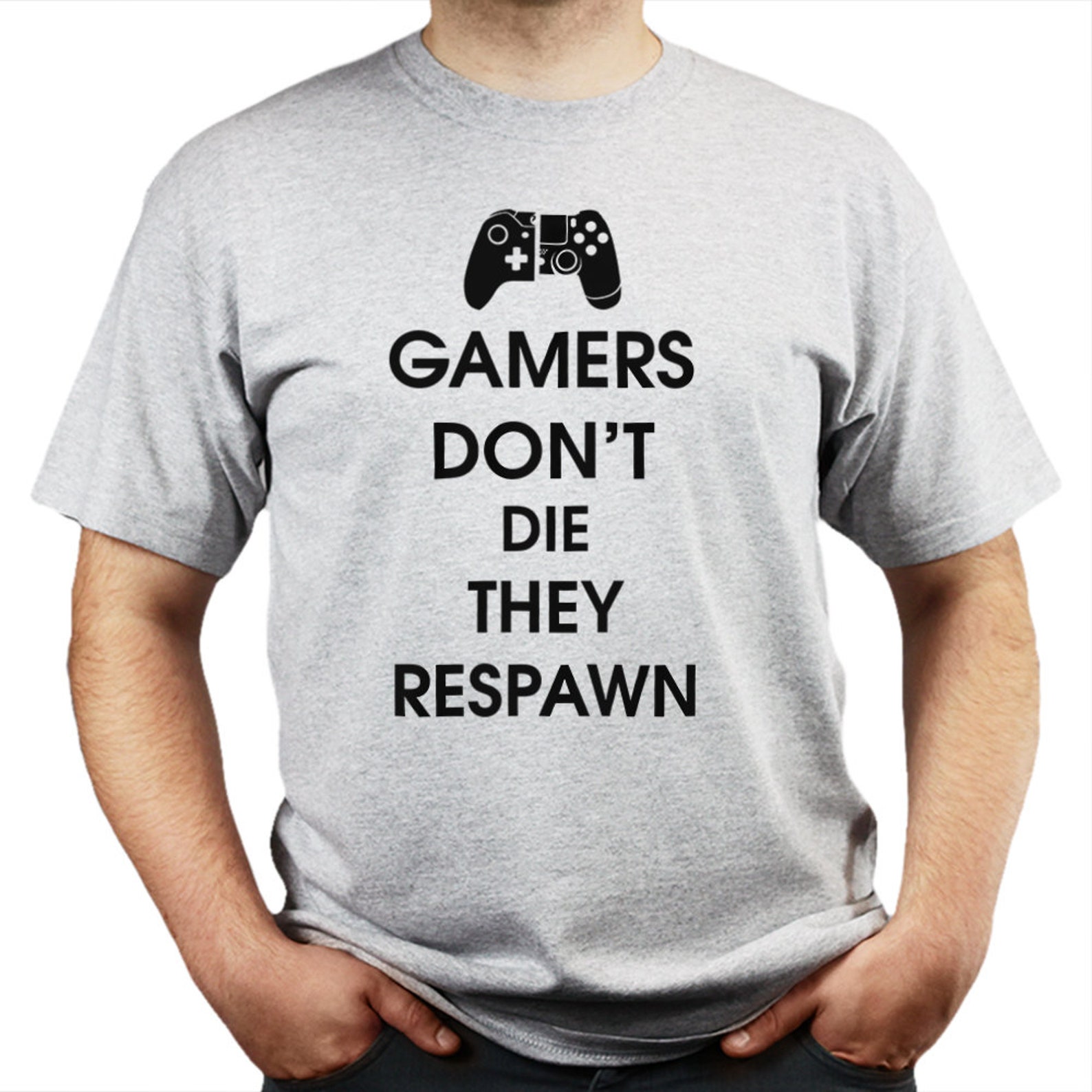 Mens Gamers Don't Die They Respawn Funny Gaming T Shirt Etsy