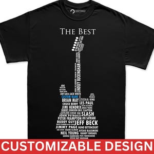 Kundenspezifisches Gitarren-Shirt, Gitarren-Hemd für Männer, personalisiertes Gitarren-Geschenk, Gitarren-Liebhaber-Geschenk, Gitarrenlegenden-T-Shirt, Geschenk für Gitarristen