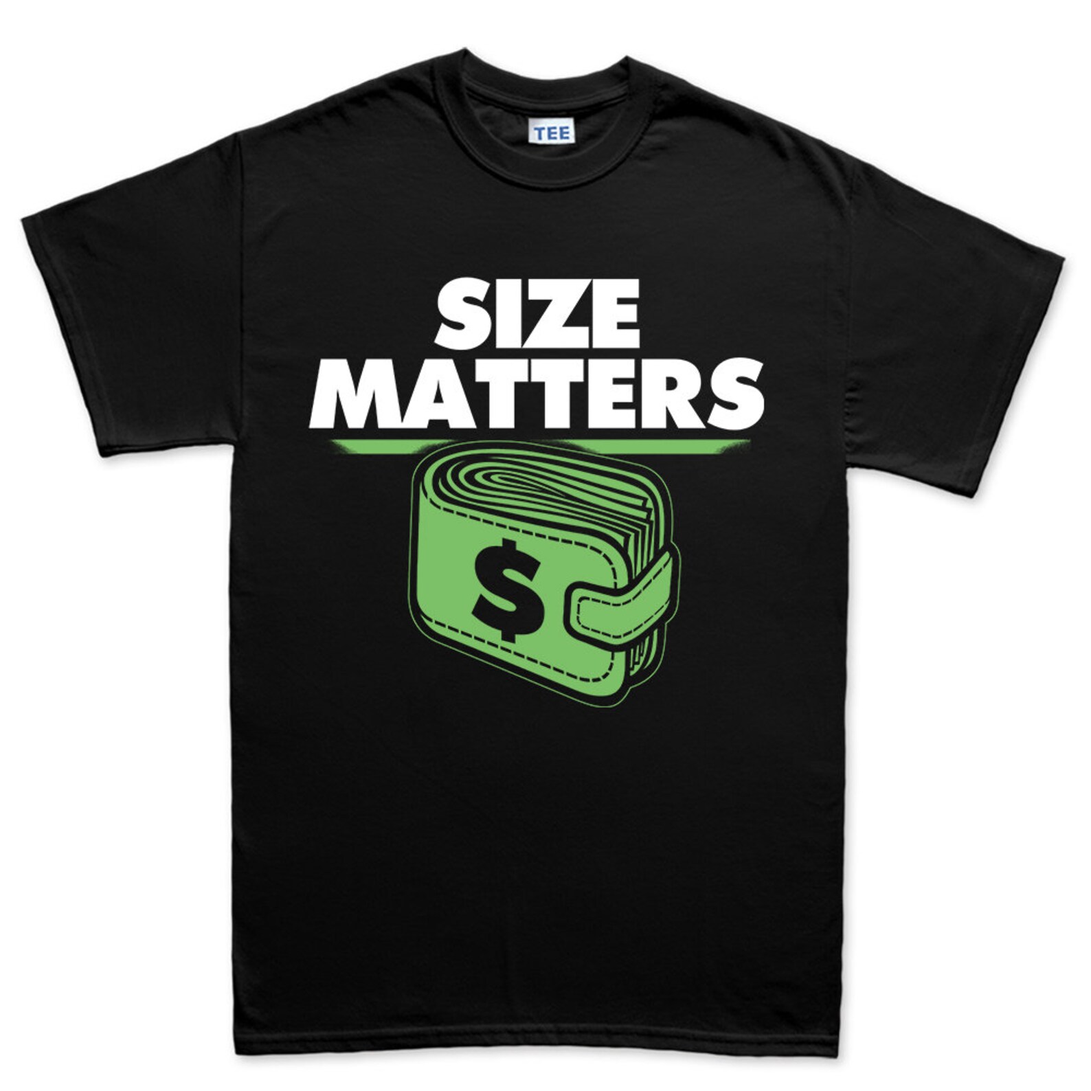 Mens Size Matters Wallet Dollars Money Cash Funny Joke T Shirt - Etsy
