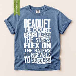 Comfort Colors® Motivations-Gym-Shirt, Übungs-T-Shirt für Fitness-Liebhaber, aktiver Lebensstil-T-Shirt