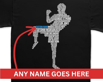 Anpassad MMA-tröja, MMA-fighterpresent, anpassad MMA-present, mixed martial arts-t-shirt, hyllningst-shirt till MMA-fighterlegender, träningströja