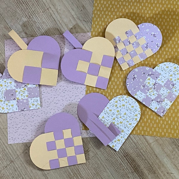 Woven heart for craft cutting machines