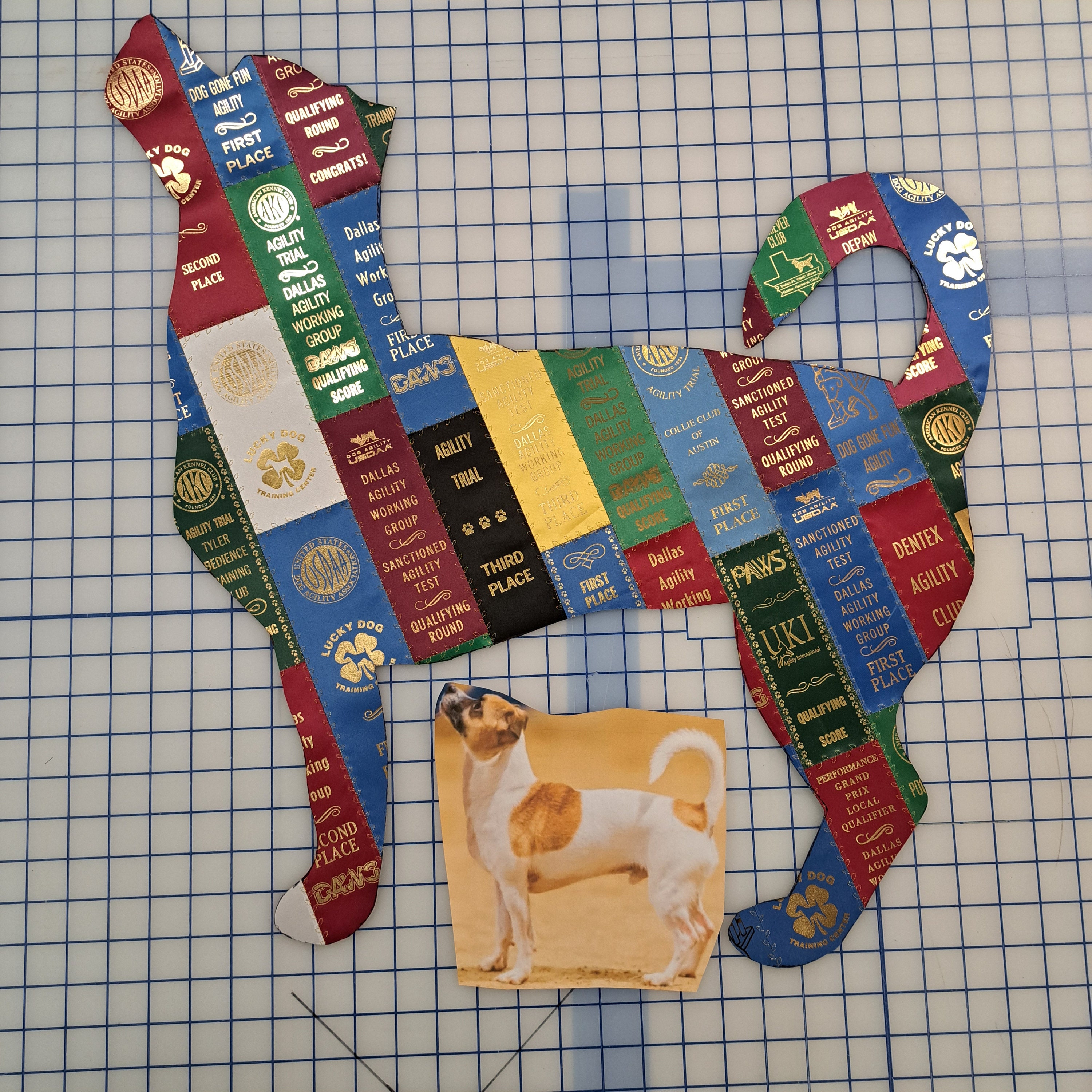 Agility Ribbon Standing Dog Silhouette ***example Only*** - Etsy