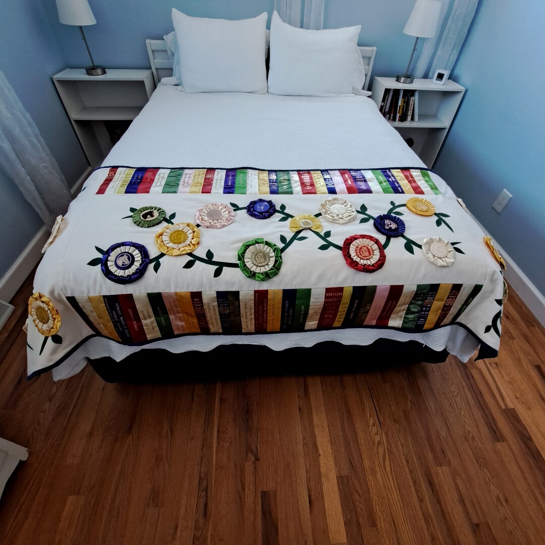 Vintage Ribbon Display - Queen Bed Runner Ribbon Quilt ***example Only ...