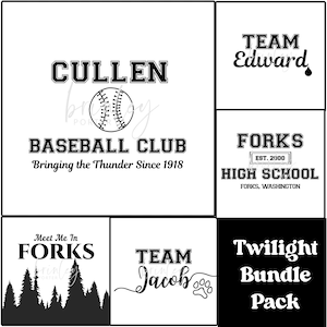 NOUVEAU !! Lot de cinq fichiers Twilight SVG les plus vendus
