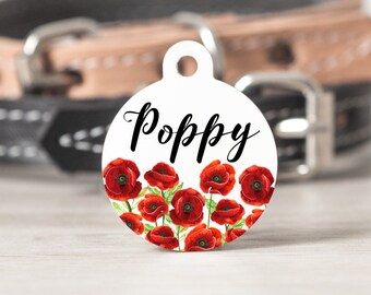 Poppy dog collar | Etsy