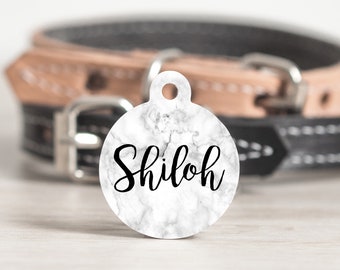 marble dog tag
