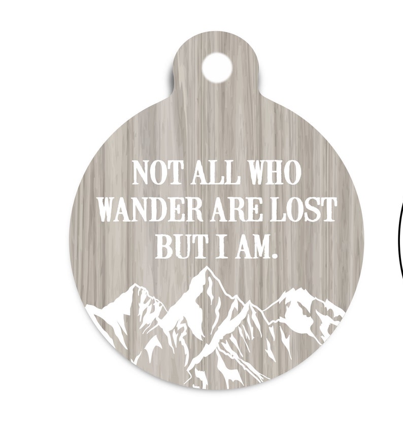 Not All Who Wander Are Lost Dog Tag for Dogs Pet Id Tag for Etsy