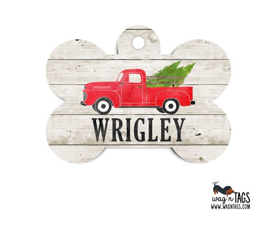 Weihnachten Rote Lkw Haustier Knochen Tag Rustikale Lkw Etsy
