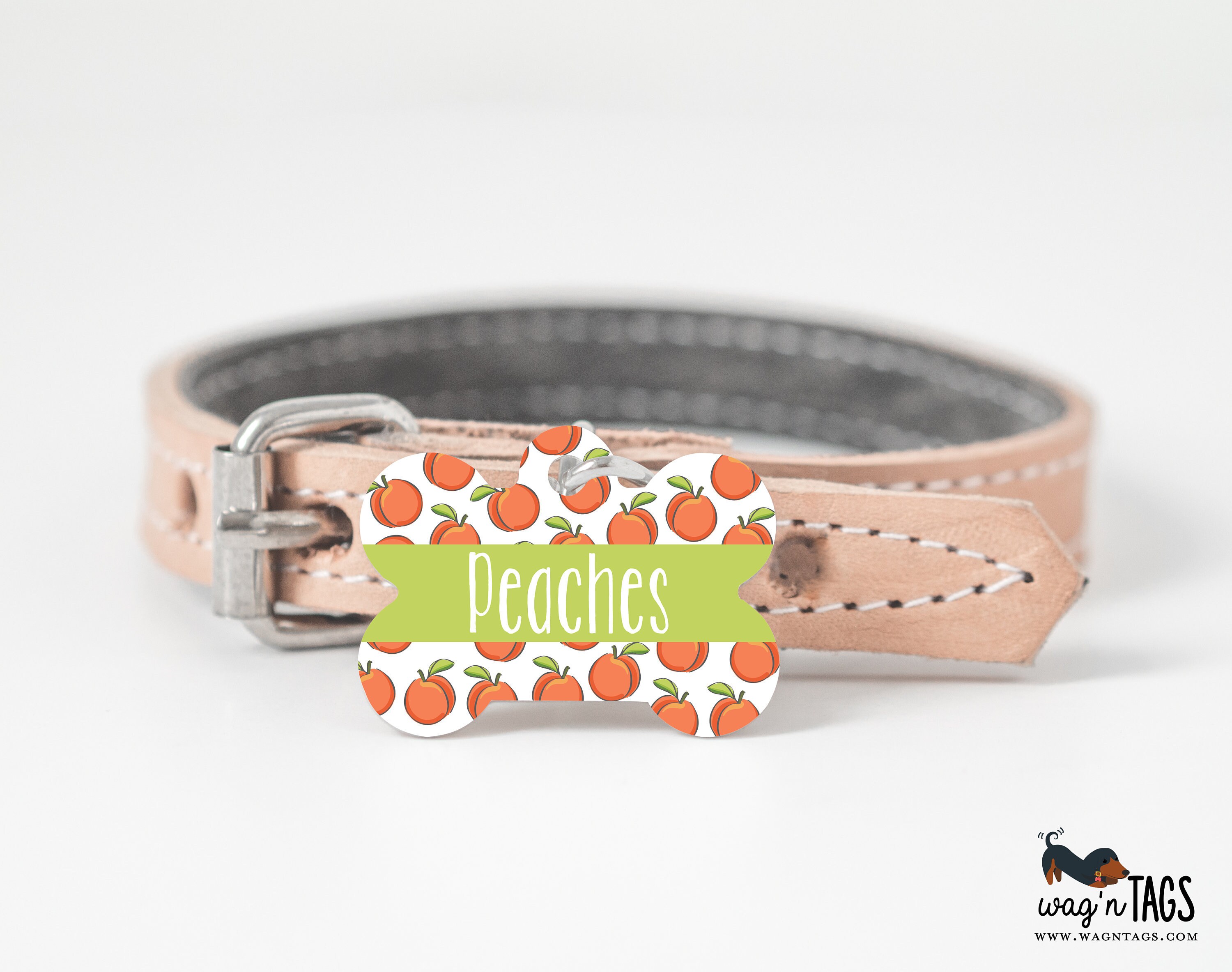 Peach Dog Tag for Dogs Peach Pet Id Tag for Dogs Summer Etsy
