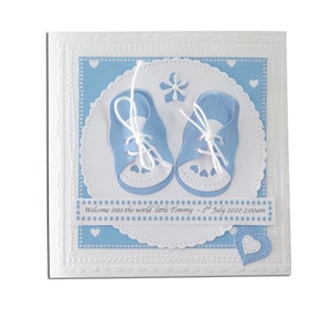 3D Baby Geboorte Gefeliciteerd Kaart / Nieuwe babykaart / Gepersonaliseerd
