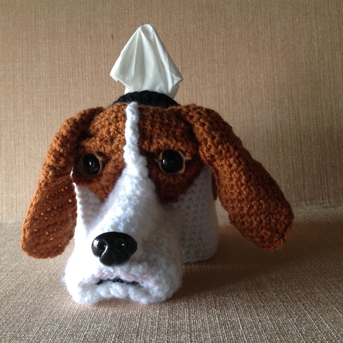 Beagle Hund Gehäkelte Taschentücher Box Bezug Etsy