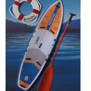 Personalisiertes Paddle Board - Männlich / Weibliche Optionen - Wassersport Karte