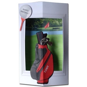 Tarjeta de golf - Ideal para fanáticos del golf - Bolsa de golf personalizada - Diseño único
