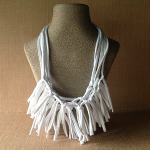 Fringe Tassel Necklace: Boho T-Shirt Fabric Statement Piece