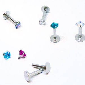 Labret Monroe Internal Lip Bar Tragus Cartilage Helix Stud Ear Piercing