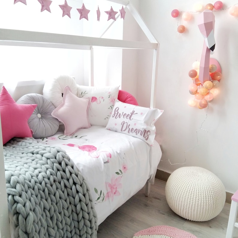 Pouf Floor cushion Ottoman Footstool Floor pillow Pouf ottoman Nursery decor Kids room decor Bedroom decor Pouf Knit Pouf for baby