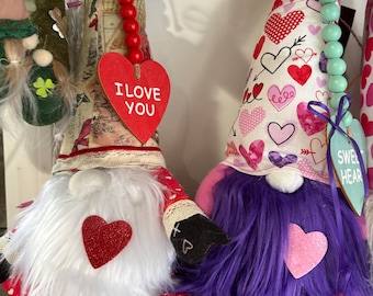 Pink Luscious Valentine Gnomes you can customize!