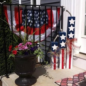 Patriotic Decor for Labor Day, Memorial Day & July 4th! Primitive, country indoor/outdoor/solid wood