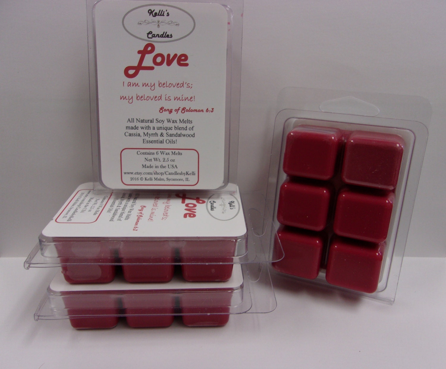 Love Wax Melt All Natural Soy Wax Cassia, Myrrh & Sandalwood