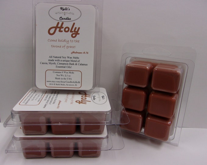 Holy Wax Melt ~ All Natural Soy Wax ~ Cassia, Myrrh, Cinnamon Bark & Calamus Essential Oils ~ 2.5 oz