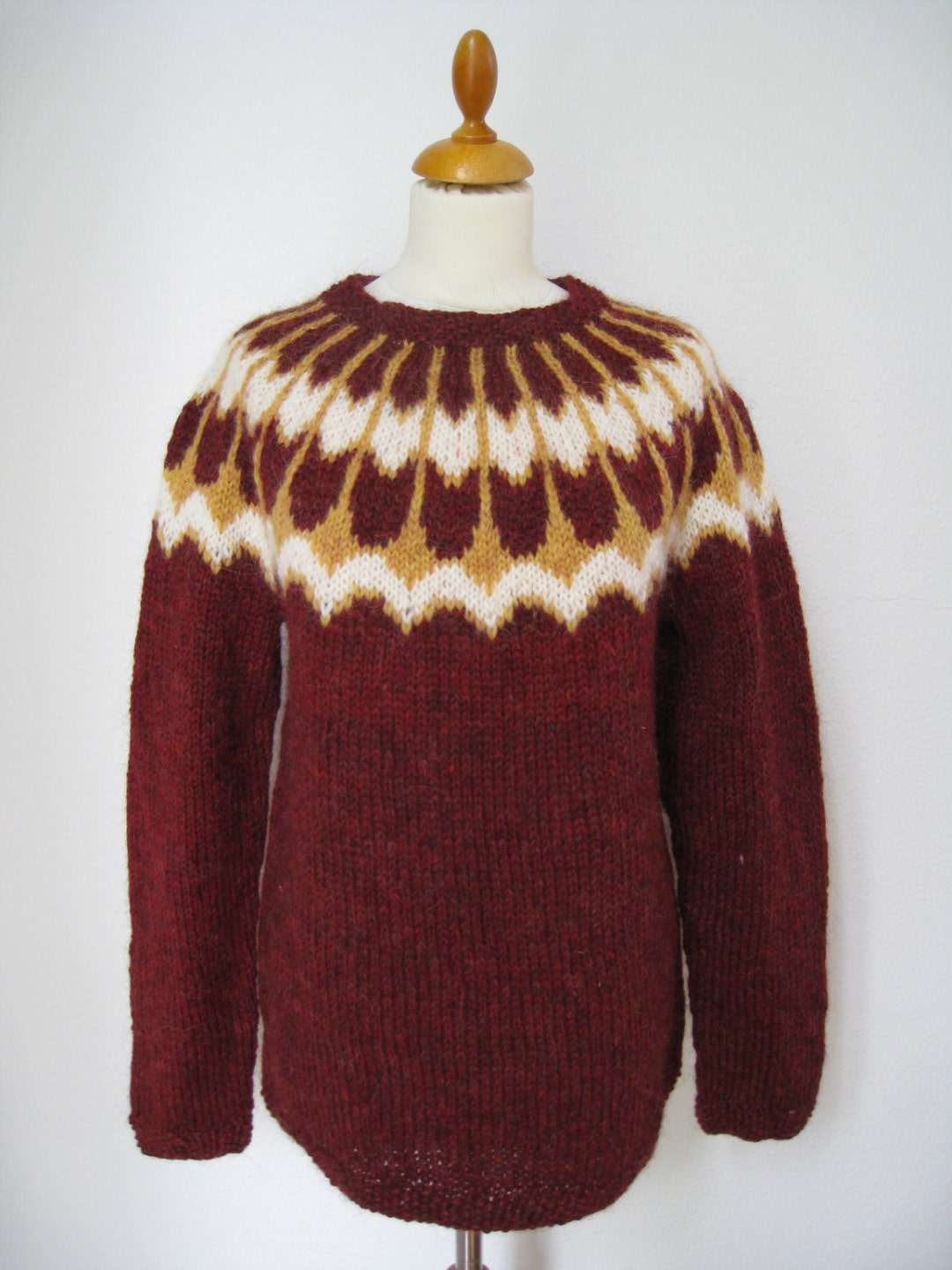 Handmade Icelandic Wool Sweater or lopapeysa as We Call It, Knitted in Iceland. Etsy