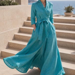 turquoise maxi dress with sleeves Caribbean Beauty Maxi Dress - Turquoise