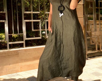 Linen Harem Jumpsuit Women, Linen Overalls Plus Size