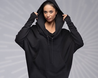 Big Hood Hoodie, Cowl Neck Hoodie, Hooded Sweatshirt for Women, Oversized Hoodie, Cowl Neck Sweatshirt, Loose Loungewear Women