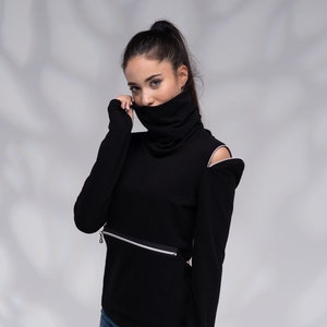 Turtleneck Cold Shoulder Etsy Canada