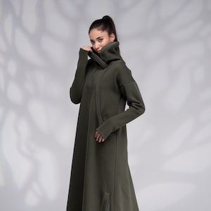 Maxi Sweatshirt Dress, Winter Maxi Dress, Turtleneck Dress, Plus Size Maxi Dress, Long Winter Dress