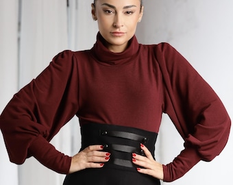 Blusa eduardiana, blusa victoriana con mangas de obispo