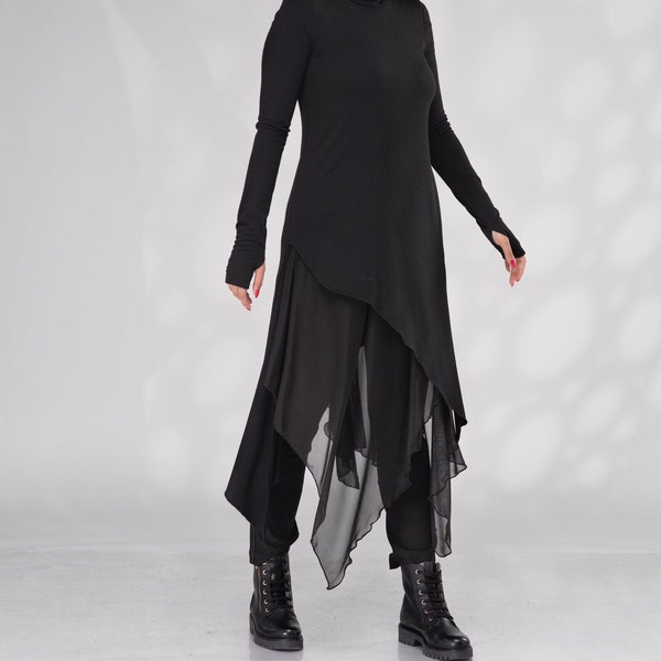 Asymmetric 3/4 sleeve tunic main image 0