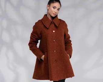 Wool Coat Women Plus Size Coat Winter Short Coat A