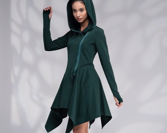 トップス theredthread ring asymmetry hoodie lace THEREDTHREAD / ザレッドスレッド】S ring asymmetry hoodie lace