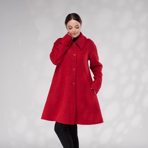 Lambskin swing coat best sale