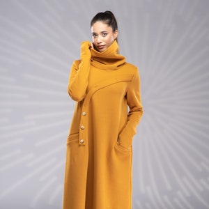 Winter Maxi Dress, Maxi Sweatshirt Dress, Turtleneck Dress, Plus Size Maxi Dress, Long Winter Dress, Winter Kaftan