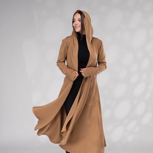 Cloak With Hood, Fall Clothing, Long Cardigan, Cyberpunk Cloak With Hood, Fall Clothing, Long Cardigan, Cyberpunk