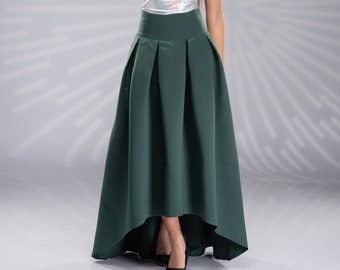 Longue jupe longue formelle, jupe taille haute, jupe de mariage, jupe de mariée, jupe longue en satin, jupe longue pour femme