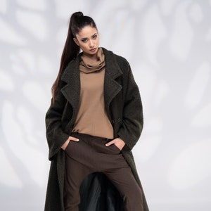 Maxi coat plus size top