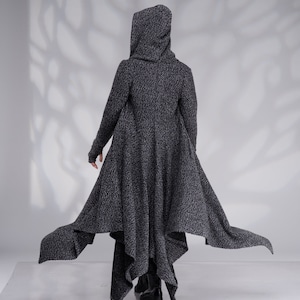 Long Hooded Cardigan, Cloak with Hood, Dusters for Women, Cardigan Sweater, Maxi Cardigan, Gothic Jacket, Sweater Coat Women