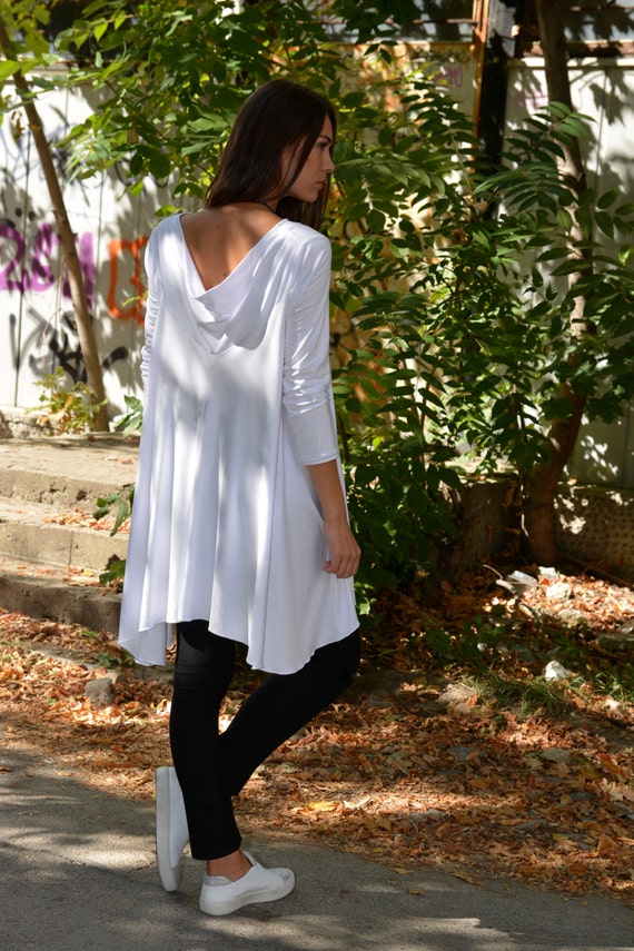 Size Tunic White Tunic Plus Size Top Casual Top -