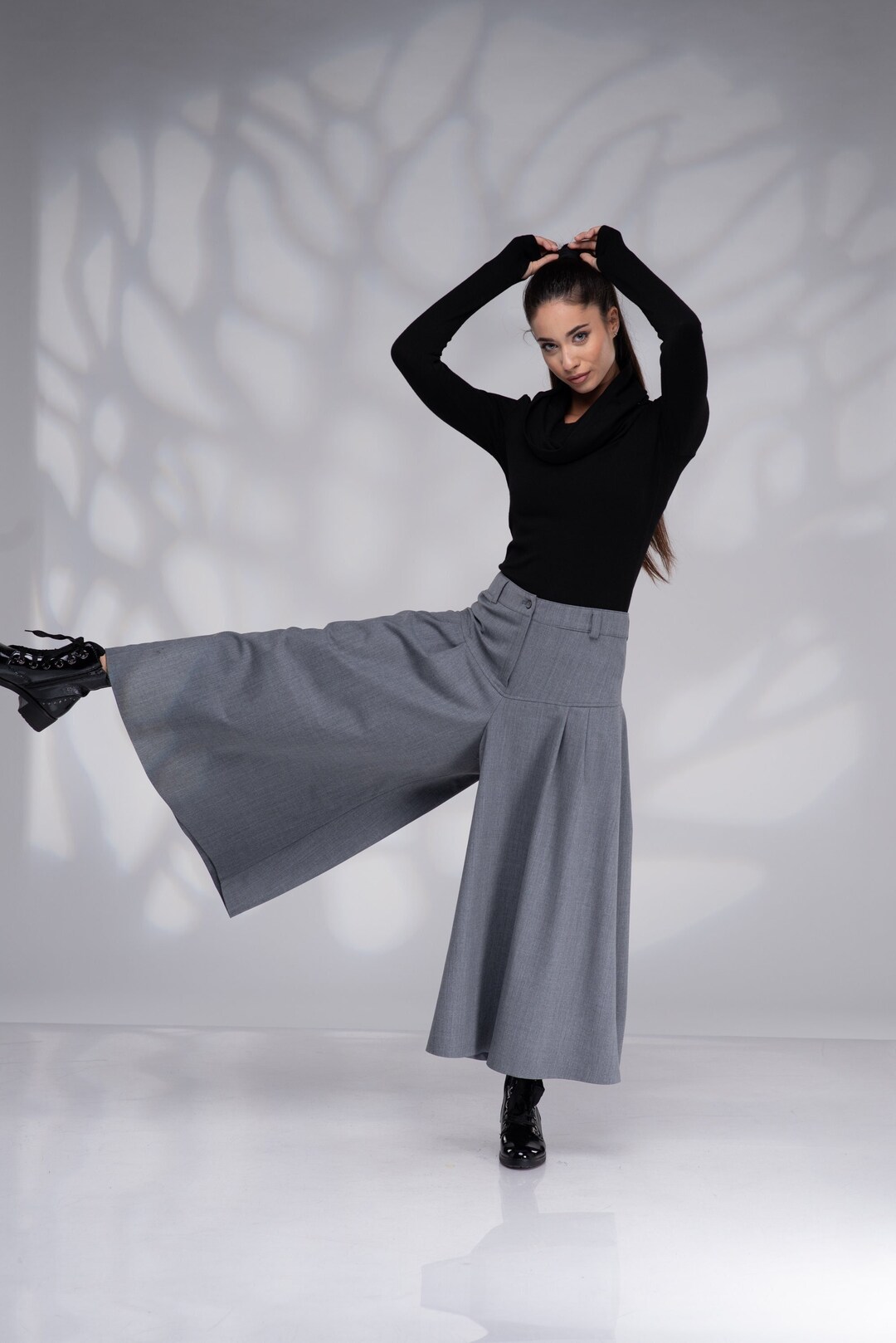 パンツ little suzie / Wool Cut Skirt Pants Popelin Wool Check Skirt – TuesdaysChild.com