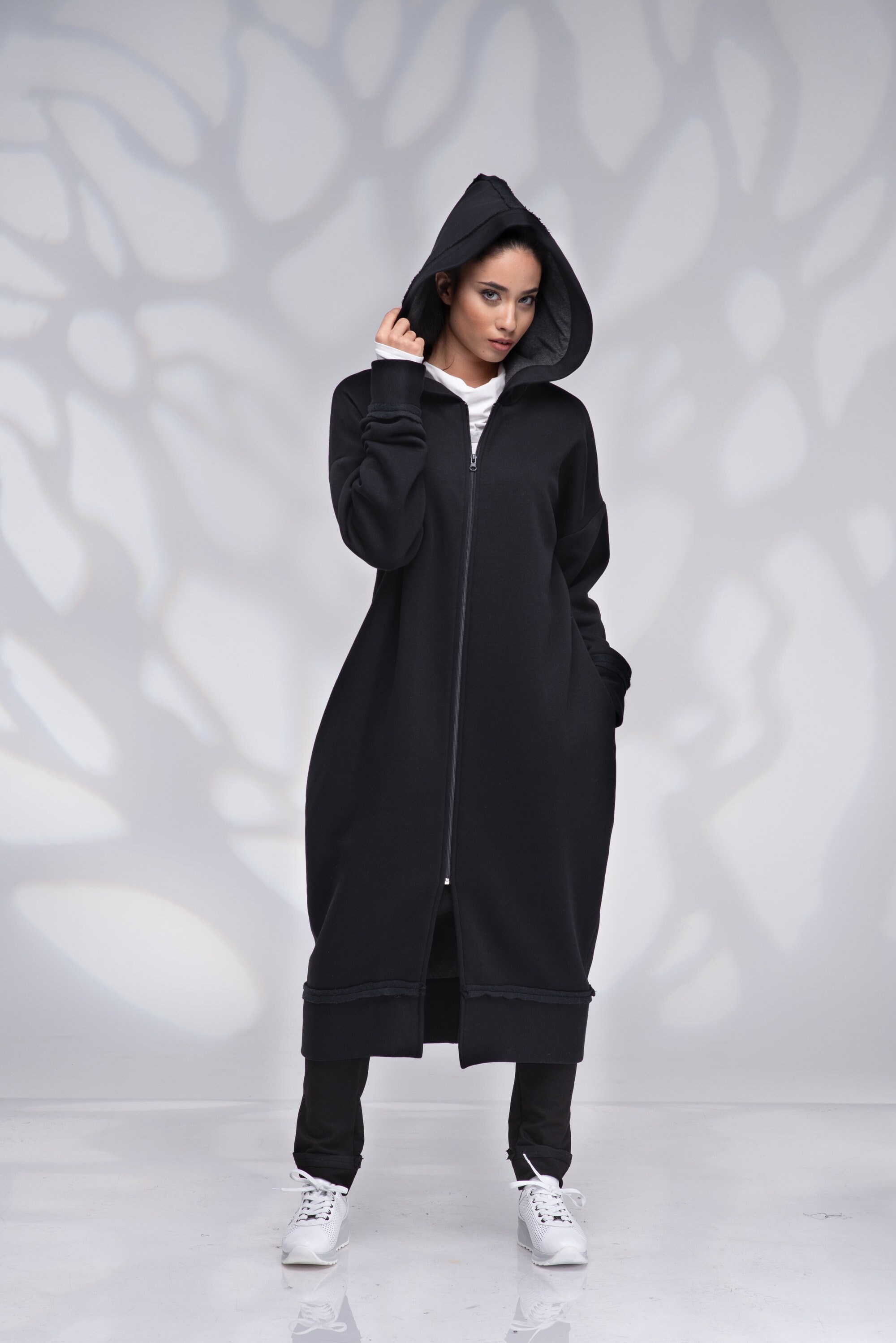 Black Hooded Jacket - Etsy
