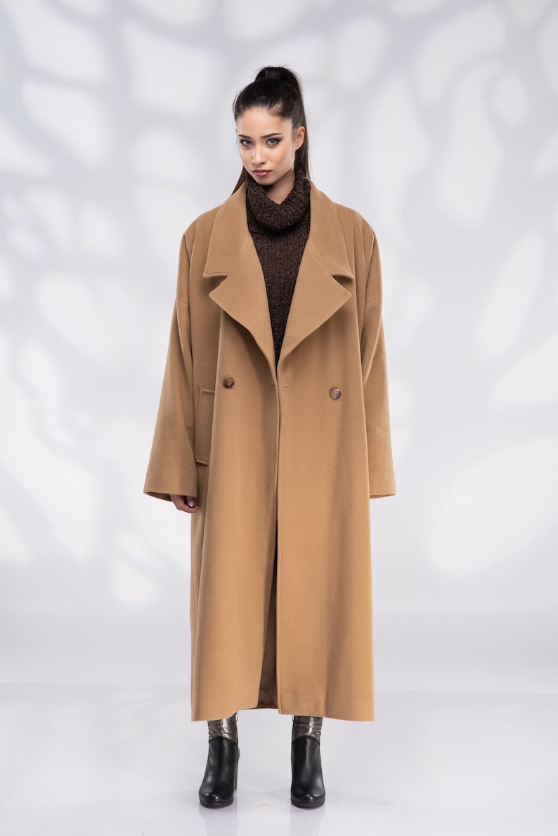 Camel Wool Coat Plus Size Coats Coats Women - Etsy