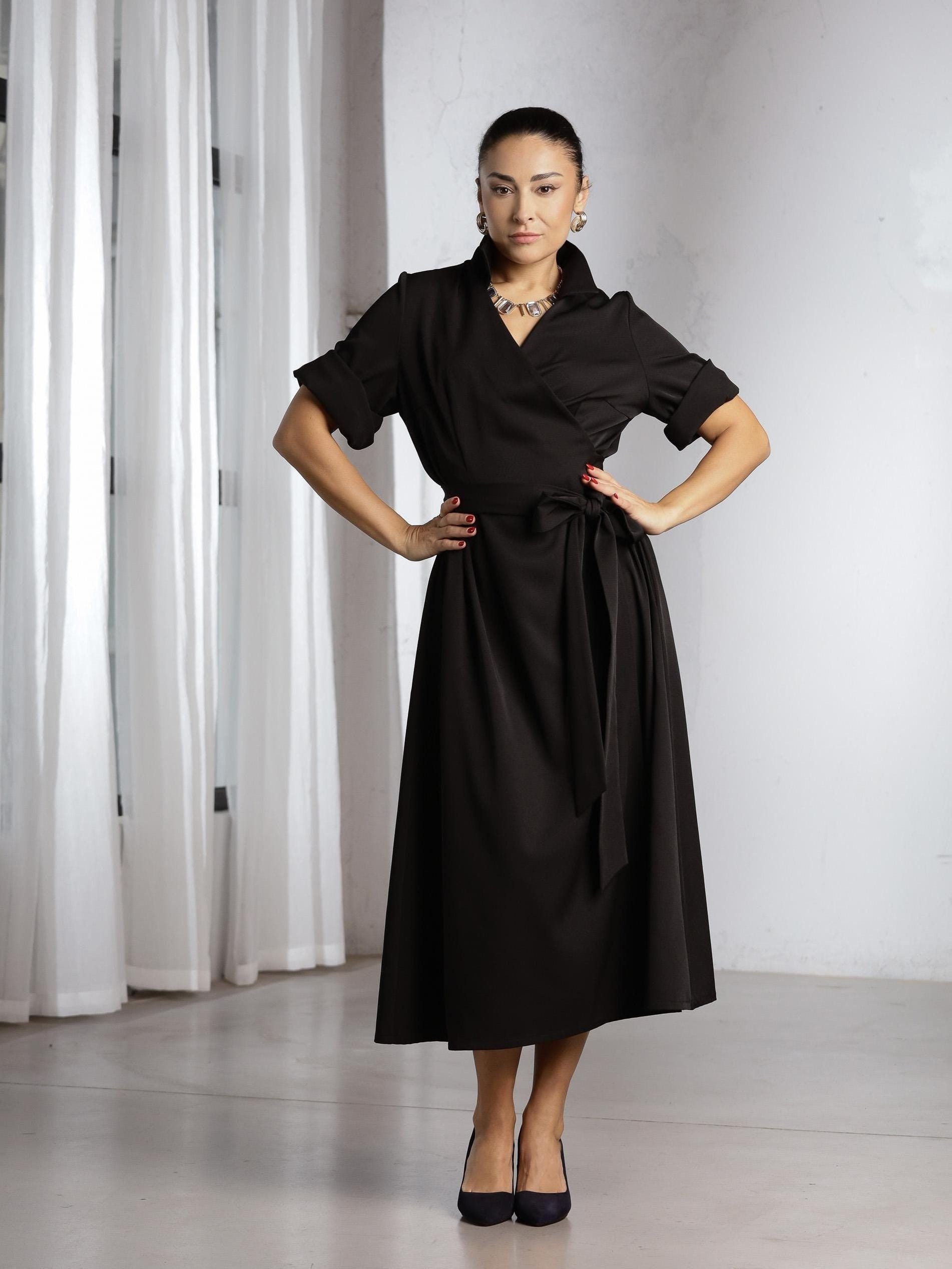 knee length dresses for ladies Women's Wrap Dress main image 0
