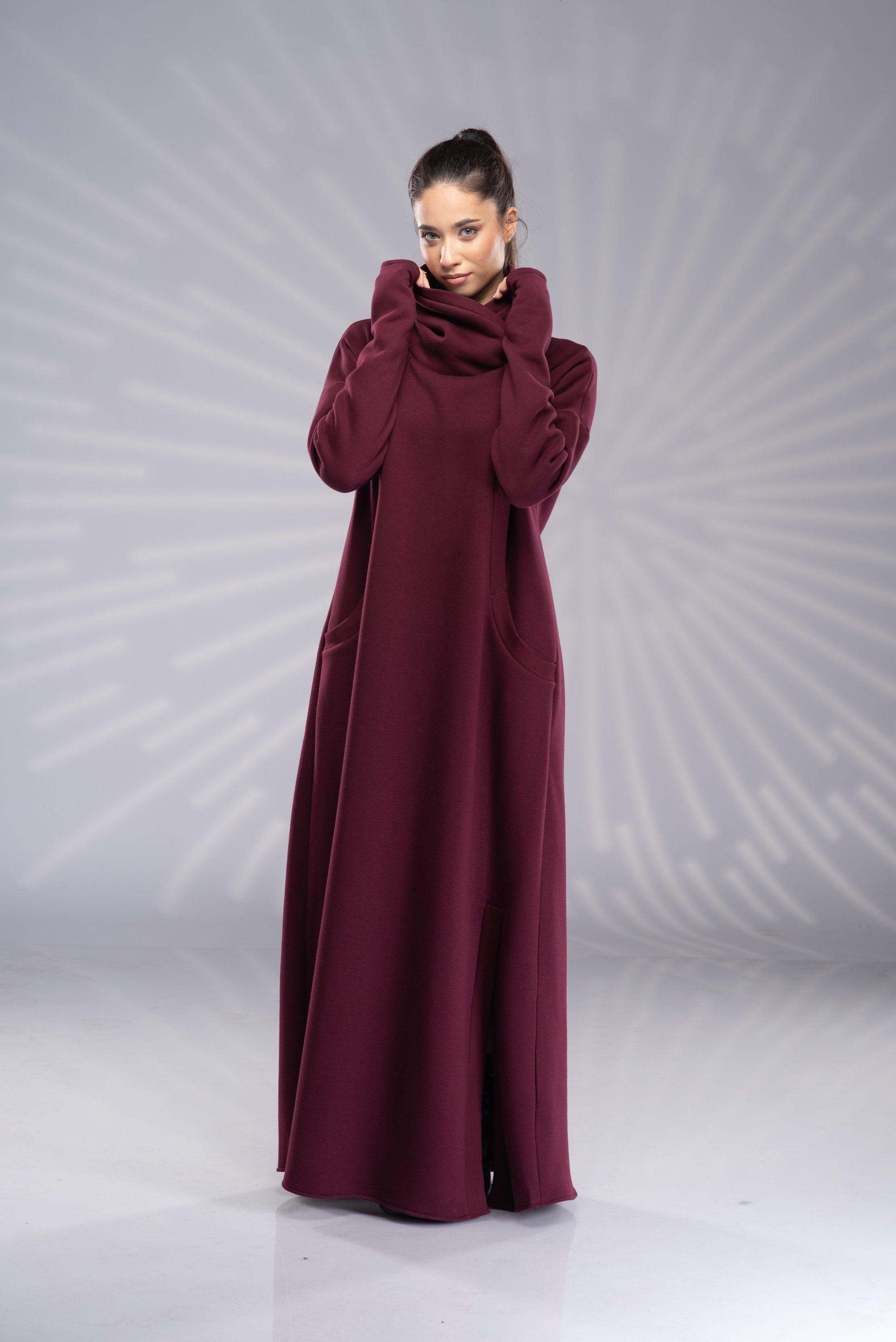 Fleece Maxi Dress Etsy