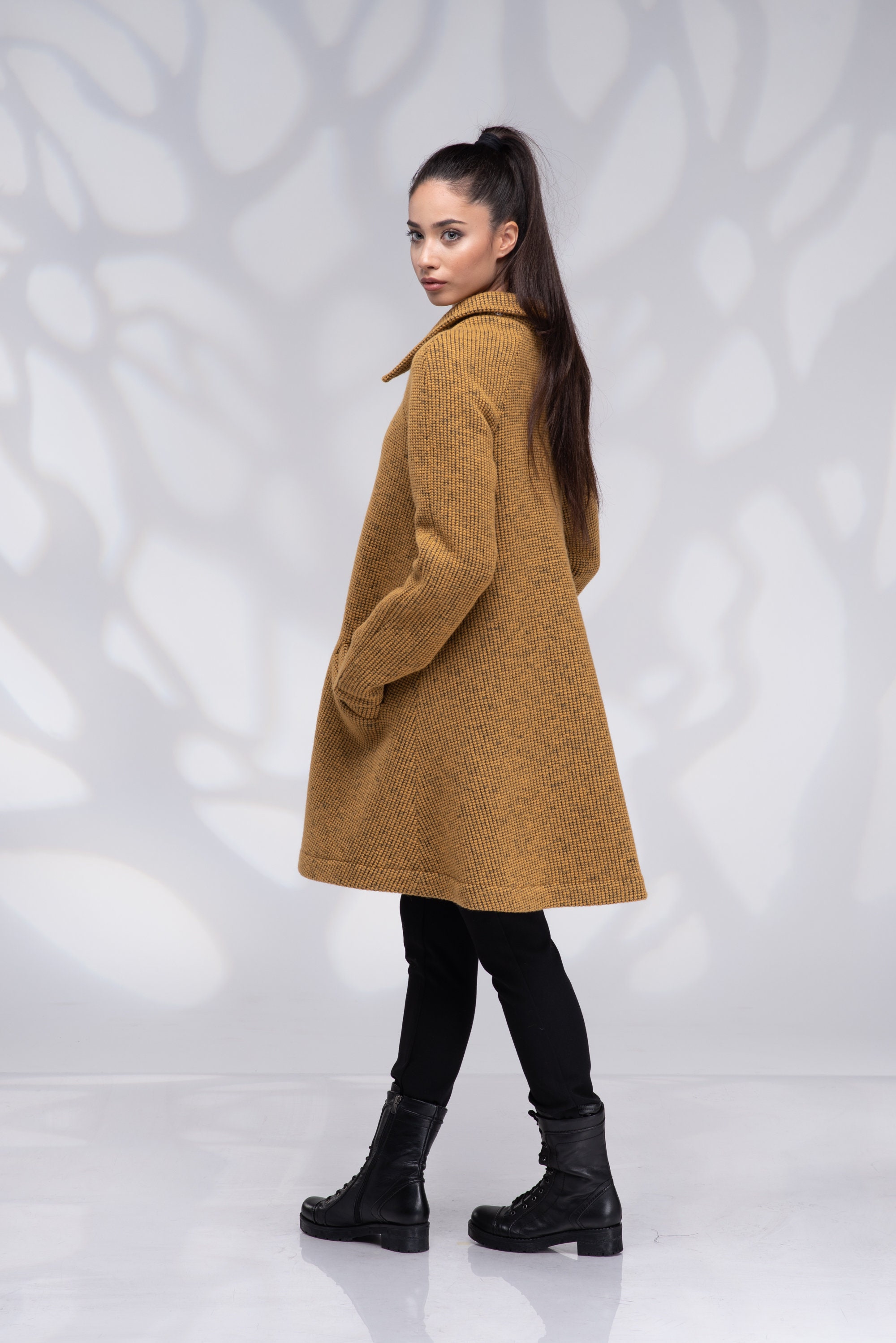 Winter Coat for Women, Wool Swing Coat, Short Coat With Lining 
