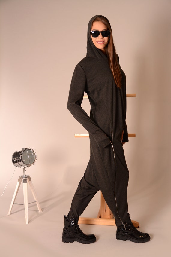 womens hooded jumpsuit